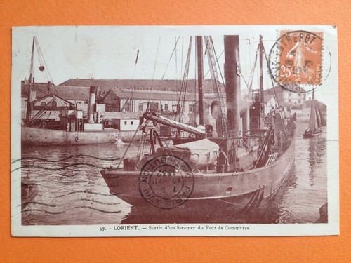 Old postcard stamp lorient - postcard,