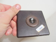 Vintage Bakelite Light Switch Square Plate Art Deco Antique Brown Old Toggle