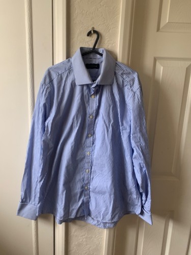 Viyella blue fine - blue, stripe