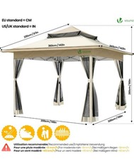 Vounot pop gazebo mesh - pop, w/mesh