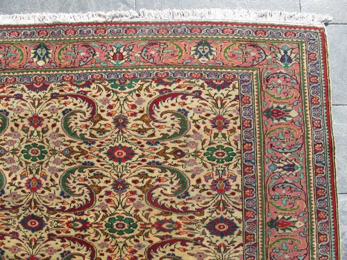 Handmade oriental floral rug - floral,