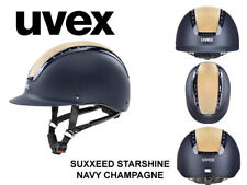UVEX SUXXEED STARSHINE ADJUSTABLE RIDING HELMET NAVY/CHAMPAGNE