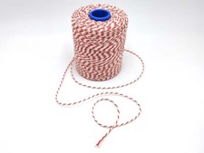 Twine String Bakers Red and White Catering 2mm Arts Crafts Parcel Cotton 50m 