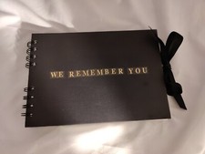 Paperchase A5 Landscape Black Blank Journal Scrapbook WE REMEMBER YOU