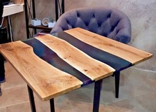 Black Epoxy Wood Table 