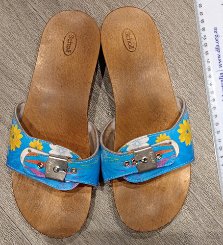 Scholl pescura leather wooden - scholl,