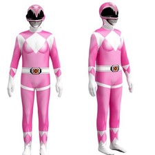 Power Ranger Kids Adult Jumpsuit Cosplay Halloween Zentai Bodysuit Party Costume
