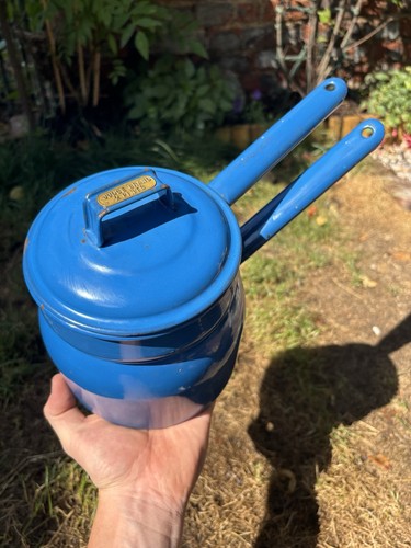 Vintage blue enamelware - vintage,
