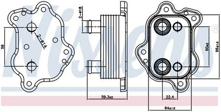 Nissens engine oil cooler - oil, for