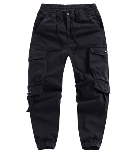 Mens elasticated waist cargo - elasticated,