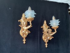 Pair vintage french putti - of,