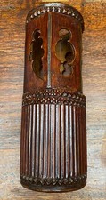 19th century Chinese Carved Bamboo Brush Pot, 10 ¼” high