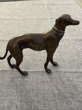 Greyhound Lurcher Deco In Bronze 6” High Great Detail Weighs 566 Grams