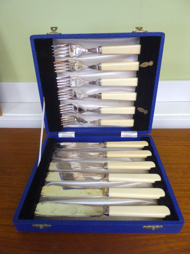 Vintage x12 silver plated epns - vintage,