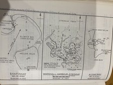 VINTAGE SEA CHART / NAUTICAL MAP 1971 - Shapinsay, Whitehall Harbour Stronsay