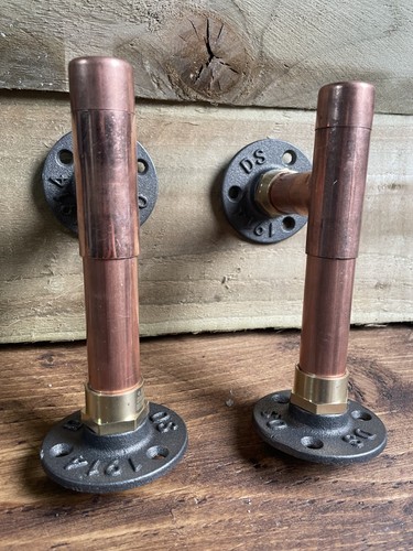 Pair industrial copper pipe - of,