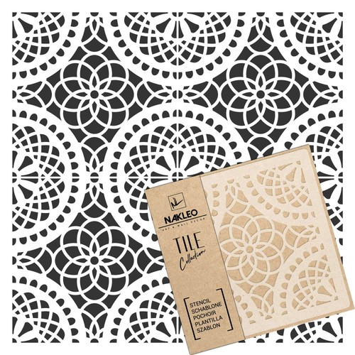 Reusable plastic tile - reusable, stencil