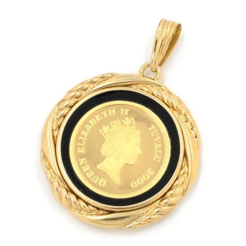 2000 tuvalu 5oz gold horse - tuvalu,