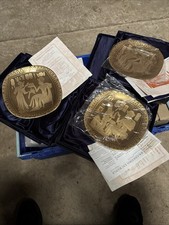 Bradford Exchange Limited Edition The Golden Shrine of Tutankhamun Plates X3