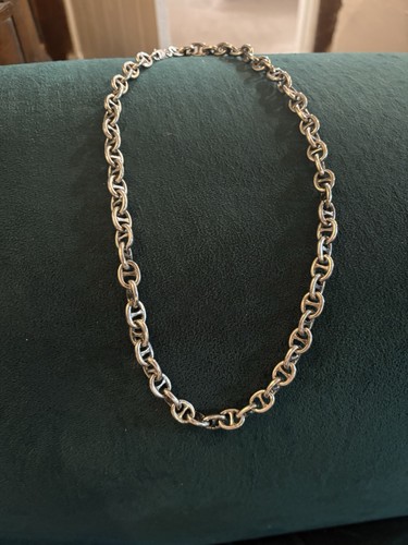 Chunky silver necklace - necklace, real