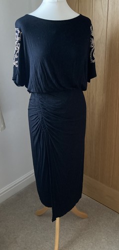 Biba black stretch bodycon - stretch,