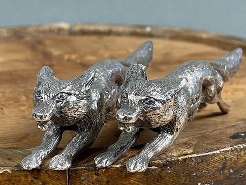 Silver fox cutlery rests - fox,