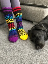 Hand Knitted Mismatched Wool