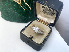 GORGEOUS 925 SOLID STERLING SILVER MODERNIST CUT SOLITAIRE DRESS RING SIZE P 7.5