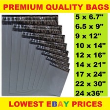 Grey mailing bags - strong, poly