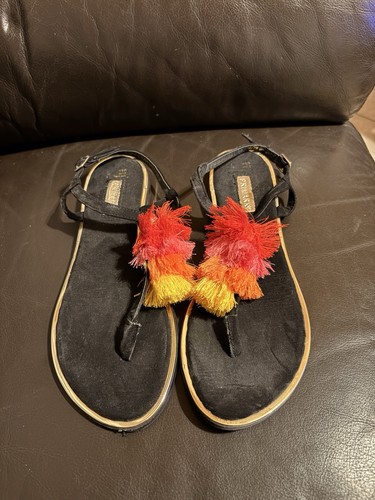 Primark black tassel - black, thong
