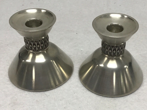 Vtg mastad pewter candlestick - pewter,