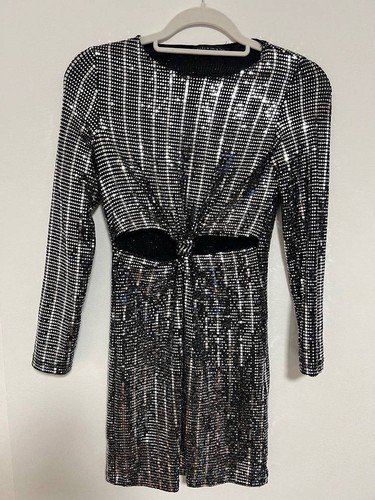 Zara glitter dress black - xs, 34