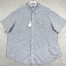 Izod Saltwater Shirt Men 3XL Dockside Chambray Short Sleeve Big Tall Coastal NWT