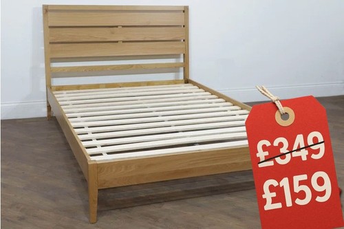 Standard double bed - double, oak