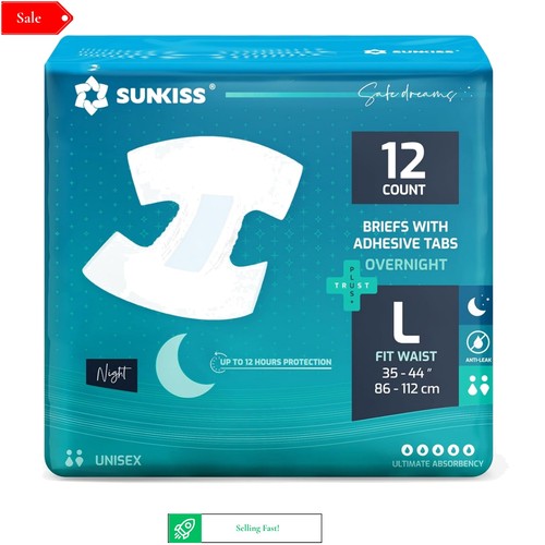 Adult nappies large pack - large, 12