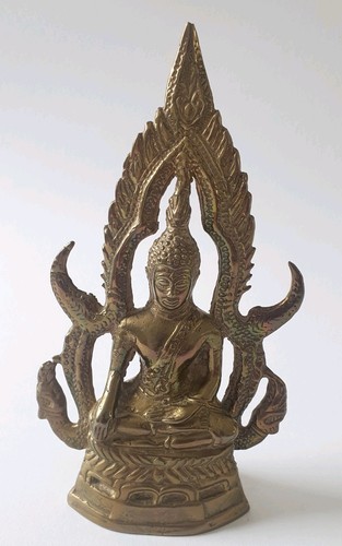 Vintage brass buddha - brass, statue
