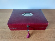 Antique Leather Bound Travelling Writing Slope Box