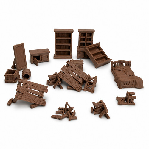 Broken furniture set ruined - furniture,