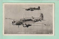 WW2 Avro-Anson Planes in Flight - Unp - Valentines