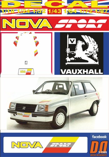 Decal vauxhall nova - sport, (06)