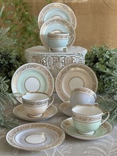 Antique Tea Trios Royal Doulton H4895 Four Pastel Teacups Saucers & Plates