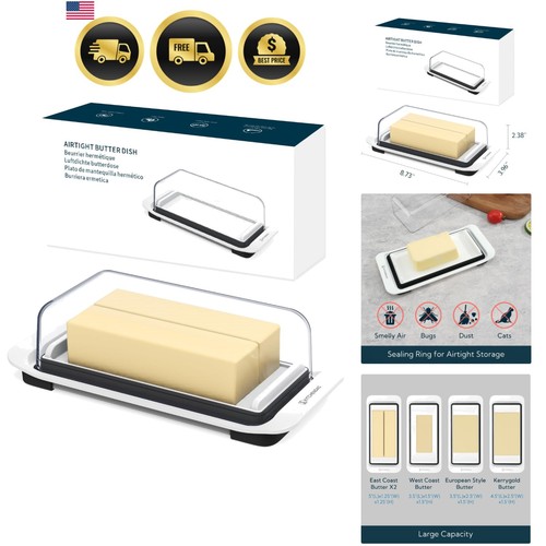 Large airtight butter dish - large,