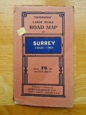 Old Surrey Road Map - Folding