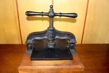 Antique table top Flower Press Cast Iron Rotary Book Victorian 1850s  38x32cm