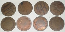 8x County Borough Halifax Trading Standards Weights & Measures 10g test token