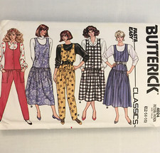 4024 - Butterick Set of Jumpsuits & Dresses Multi Size 12 to 16 Vintage Sewing