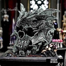 Silver Black Skull Dragon