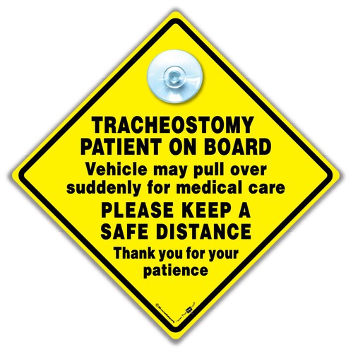 Tracheostomy patient board - patient, on