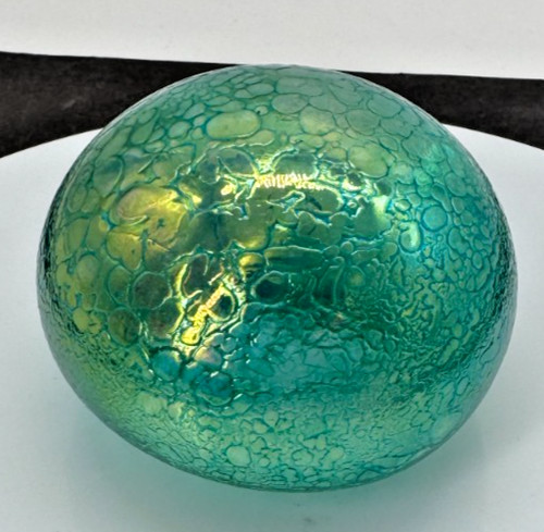 Heron glass paperweight pebble - glass,