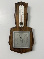 Vintage Wood Wall Thermometer